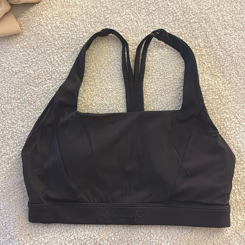 Alphalete luxe espresso brown sports bra